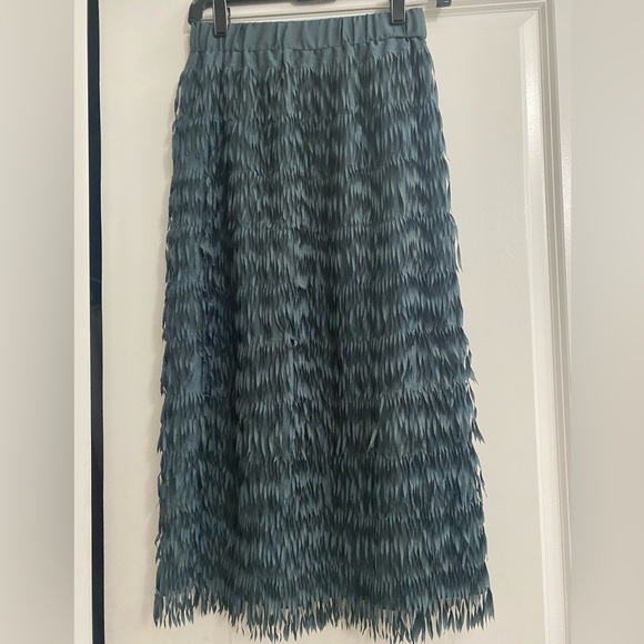 Zara fringed midi skirt - Picture 4 of 8